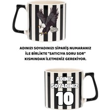 Baskıgo Kişiselleştirilebilir Kartal Siyah Beyaz Lüks Kupa - Hediye Seramik Kupa