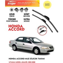 Kruger Honda Accord Cam Muz Sileceği Takımı 2007 Model Araç Için . (Aparatsız) Direk Montaj