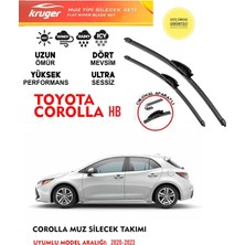 Kruger Toyota Corolla Hb Sileceği Silgeç Silgi 2020-2023 Arası Araç Için (Aparatsız) Direk Montaj