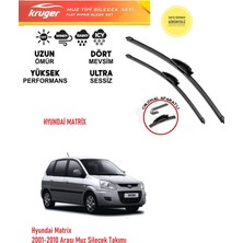 Kruger Hyundai Matrix 2001-2010 Arası Muz Sileceği Araç Için (Aparatsız) Direk Montaj