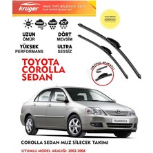 Kruger Toyota Corolla Sileceği Silgeç Silgi Takımı 2006 Model Araç Için (Aparatsız) Direk Montaj