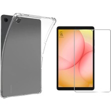 Wowacs Samsung Galaxy Tab A11 8.7" X133 Kılıf Esnek Ince Süper Silikon Tablet Kılıfı + Ekran Koruyucu