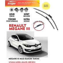 Kruger Megane 3 Ön Cam Muz Muz Sileceği Takımı 1.5 1.3 1.6 Motor Araç Için (Aparatsız) Direk Montaj