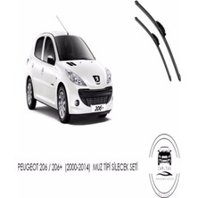 Kruger Peugeot 206 Ön Cam Sileceği Seti 1.4 1.6 Motor Araç Için (Aparatsız) Direk Montaj (2000-2014) Arası