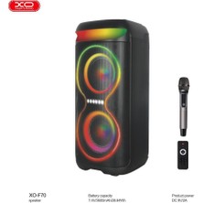 Xo F70 40W RGB Işıklı Karaoke Parti Hoparlörü - Mikrofonlu ve Uzaktan Kumandalı Bluetooth Speaker