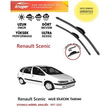 Kruger Renault Scenic 1 1997-2002 Arası Ön Muz Sileceği Araç Için (Aparatsız) Direk Montaj