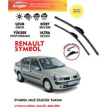 Kruger Clio Symbol Cam Silgeç Takımı 2000 Model (Aparatsız) Direk Montaj