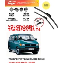 Kruger Volkswagen Transporter T4 Ön Muz Sileceği 1997 Model Araç Için (Aparatsız) Direk Montaj