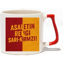 Baskıgo Asaletin Rengi Sarı Kırmızı Lüks Kupa - Hediye Seramik Kupa