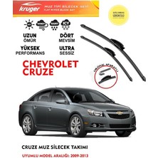 Kruger Chevrolet Cruze Sileceği Silgeç Silgi Takımı 16 Motor Araç Için (Aparatsız) Direk Montaj (2009 - 2013) Uyumlu