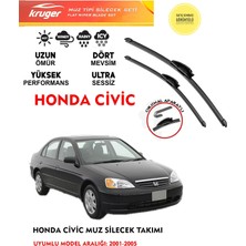 Kruger Civic Cam Muz Sileceği 2002 Model Araç Için (Aparatsız) Direk Montaj .