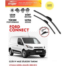 Kruger Ford Connect Sileceği Silgeç Silgi Takımı 15 18 Motor Araç Için (Aparatsız) Direk Montaj (2002-2013)