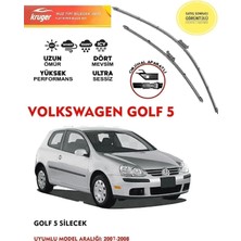 Kruger Golf 5 Sileceği Silgeç Silgi Takımı 2007 Model Araç Için (Aparatsız) Direk Montaj