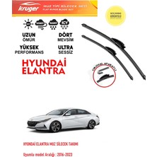 Kruger Hyundai Elantra Muz Sileceği Takımı Araç Için (Aparatsız) Direk Montaj (2016-2023) Arası