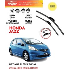 Kruger Honda Jazz Muz Muz Sileceği Takımı 2013 Model Araç Için . (Aparatsız) Direk Montaj
