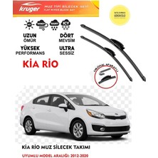 Kruger Kia Rio Muz Sileceği Takımı 2019 Model Araç Için (Aparatsız) Direk Montaj