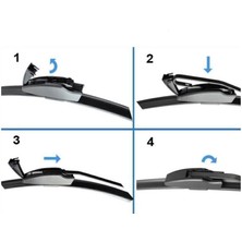 Kruger Mitsubishi Lancer Ön Muz Sileceği Takımı 2011 Model Araç Için Uyumlu . (Aparatsız) Direk Montaj