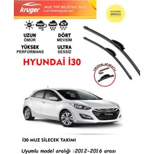 Kruger Hyundai I30 2012-2016 Arası Ön Cam Muz Sileceği Seti Araç Için (Aparatsız) Direk Montaj .