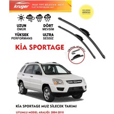 Kruger Kia Sportage Sileceği Silgeç Silgi Takımı 2004 Model Araç Için (Aparatsız) Direk Montaj