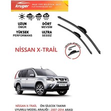 Kruger Nissan Xtrail 2007-2014 Arası Sileceği Silgeç Silgi Takımı Araç Için (Aparatsız) Direk Montaj