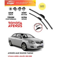 Kruger Avensis Cam Muz Sileceği Takımı 1.6 2.0 Motor Araç Için (Aparatsız) Direk Montaj 2003-2008 Arası