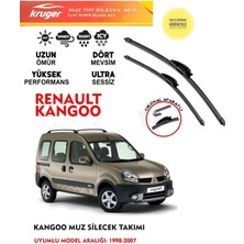 Kruger Renault Kangoo Sileceği Silgeç Silgi Takımı 2006 Model Araç Için (Aparatsız) Direk Montaj