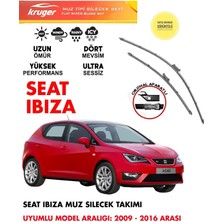 Kruger Seat Ibiza Sileceği Silgeç Silgi Seti 2012 Model Araç Için (Aparatsız) Direk Montaj