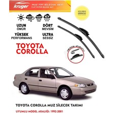 Kruger Toyota Corolla Sileceği Silgeç Silgi Takımı 2002 Model Araç Için (Aparatsız) Direk Montaj