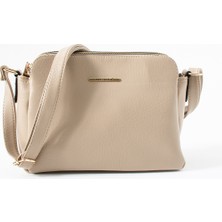 ÖZER-1437 Sanmorris Ayarlanabilir Çapraz Askılı 3 Bölmeli Suni Deri Kadın Omuz Çantası