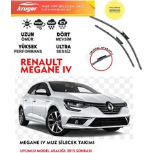 Kruger Megane 4 Muz Sileceği Takımı 2018 Model Araç Için . (Aparatsız) Direk Montaj