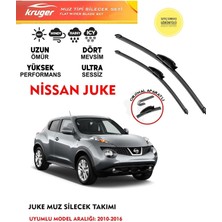 Kruger Nissan Juke Sileceği Silgeç Silgi Takımı 2013 Model Araç Için (Aparatsız) Direk Montaj