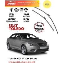 Kruger Seat Toledo Cam Sileceği Seti 1.4 1.6 Araç Için . (Aparatsız) Direk Montaj 2013-2018