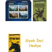 Ravensburger 18000P Puz Kalede Mevsimler, Yapboz + Dünyanın Merkezine Yolculuk + Siyah Inci Hediye