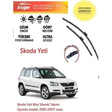 Kruger Skoda Yeti Sileceği Silgeç Silgi Takımı 2009-2017 Arası Araç Için (Aparatsız) Direk Montaj