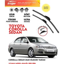 Kruger Toyota Corolla Muz Sileceği . 2011 Model Araç Için (Aparatsız) Direk Montaj