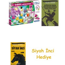 Clementoni Bilim ve Oyun - Sabun Laboratuvarı Oyuncak + Dünyanın Merkezine Yolculuk + Siyah Inci Hediye