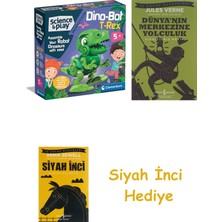 Clementoni Robotik Laboratuvarı Dino Bot T Rex 75073 + Dünyanın Merkezine Yolculuk + Siyah Inci Hediye