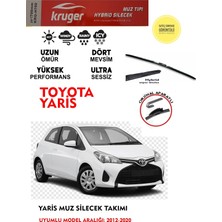 Kruger Toyota Yaris Hybrid Sileceği Silgeç Silgi Takımı 2013 Model Araç Için (Aparatsız) Direk Montaj