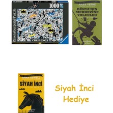 Ravensburger 1000 Parça Batman Challange Puzzle + Dünyanın Merkezine Yolculuk + Siyah Inci Hediye