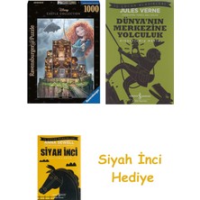 Ravensburger 1000 Parça Puzzle W. Disney Merida Şato + Dünyanın Merkezine Yolculuk + Siyah Inci Hediye