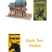 Ravensburger Cubicfun CUB/W3132H 3D 39 Parça Puzzle Çin Mantı Restoranı + Dünyanın Merkezine Yolculuk + Siyah Inci Hediye