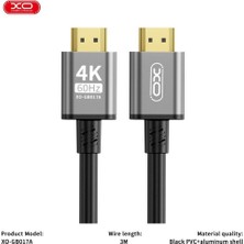 Xo GB017A HDMI Dijital 4K 3M Data Veri Aktarım Bağlantı Kablosu