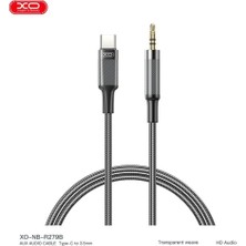 Xo NB-R279B TYPE-C (USB-C) to 3.5 MM Jack Aux 1M HD Ses Aktarım Kablosu Dönüştürücü