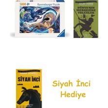 Ravensburger 5000P Puzzle Ejderhalar, Yapboz + Dünyanın Merkezine Yolculuk + Siyah Inci Hediye