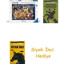 Ravensburger 1000 Parçalı Puzzle Wd Pamuk Prenses + Dünyanın Merkezine Yolculuk + Siyah Inci Hediye