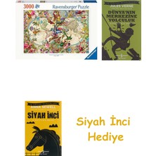 Ravensburger Bulmaca 17117 - Kelebekler ile Dünya Haritası - Yetişkinler ve 14 Yaş ve Üstü Çocuklar Için 3000 Parçalı Bulmaca + Dünyanın Merkezine Yolculuk + Siyah Inci Hediye