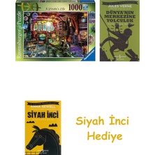 Ravensburger 1000P Puzzle Korsanın Odası + Dünyanın Merkezine Yolculuk + Siyah Inci Hediye