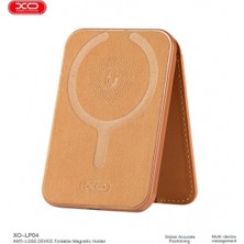 Xo LP04 Airtag Uyumlu Magsafe Katlanabilir Kartlık - Cüzdan ve Ayarlanabilir Telefon Standı