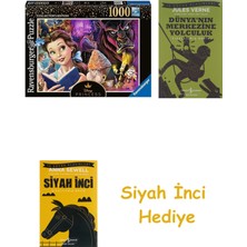 Ravensburger 1000P Puzzle Wd Prenses, Çok Renkli + Dünyanın Merkezine Yolculuk + Siyah Inci Hediye