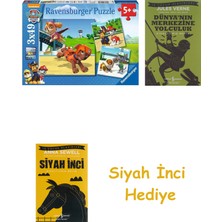 Ravensburger 3 x 49 Parça Yapboz P Parçatakım (92390) + Dünyanın Merkezine Yolculuk + Siyah Inci Hediye